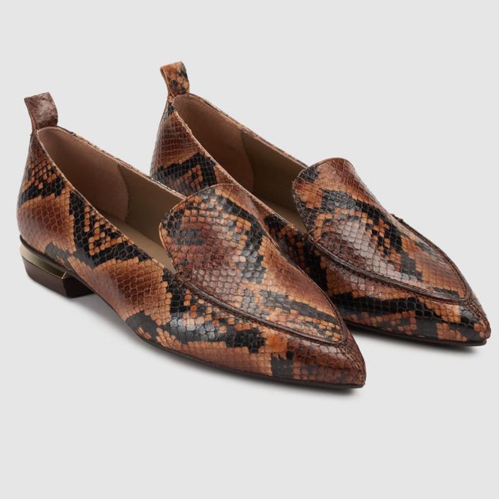 Pedro Miralles Leather Snakeskin Moccasins 40/US 9